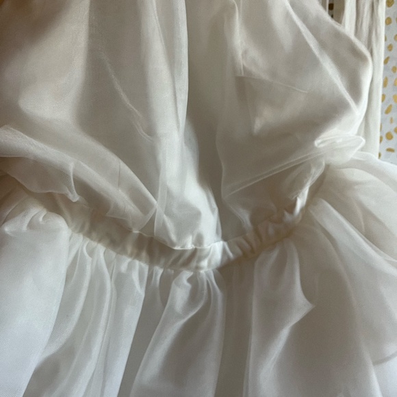 Anthropologie White Halter Prom Dress - Picture 9 of 14